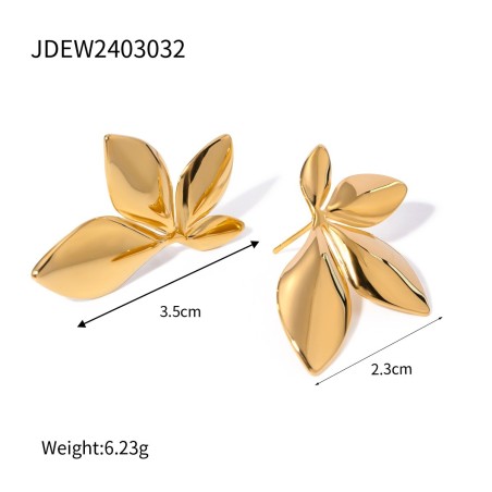 Aretes enchapados en oro de 18k