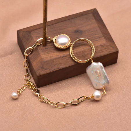 Pulsera con perla de agua