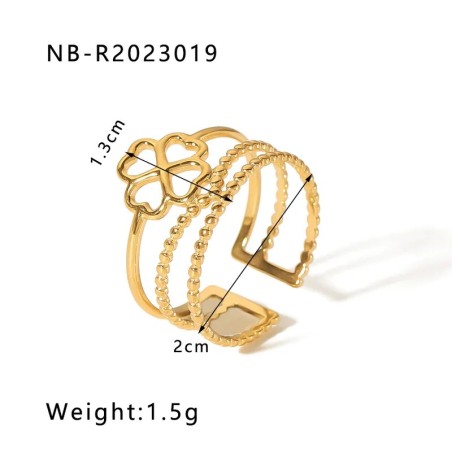 Anillo con trébol