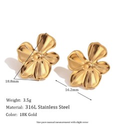 Aretes de Flor pequeña dorados