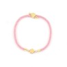 Pulsera de trebol rosa de cuerda