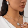 Conjunto de geometrico perla plateado
