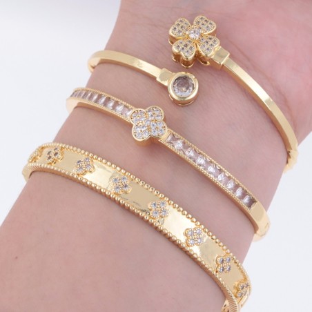 Conjunto de 3 brazaletes con circonita