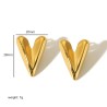 Aretes corazon dorados