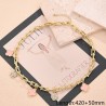Collar de trebol rosa con circonia