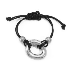 Pulsera ajustable geometrica acero inoxidable