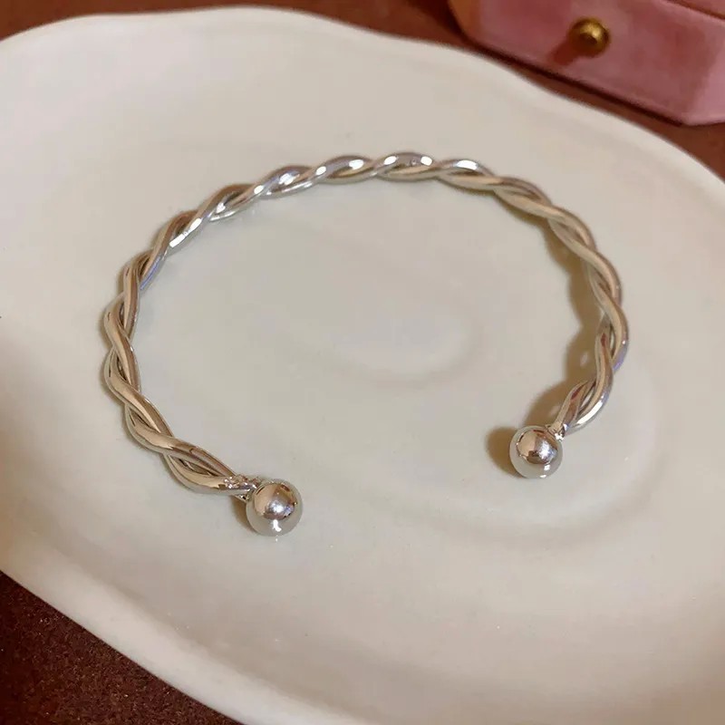 Pulsera ajustable plateada