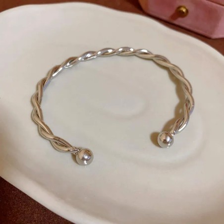Pulsera ajustable plateada