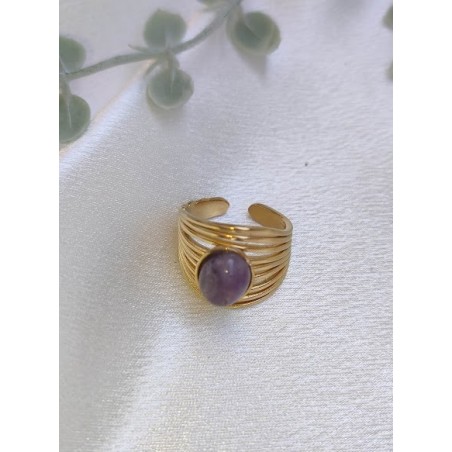 Anillo ajustable piedra natural