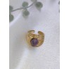 Anillo ajustable piedra natural