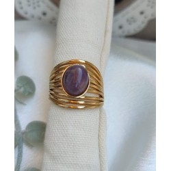 Anillo ajustable piedra natural