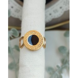 Anillo ajustable boton punto negro