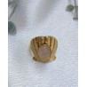 Anillo ajustable piedra natural rosa