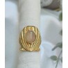 Anillo ajustable piedra natural rosa