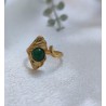 Anillo ajustable piedra natural verde