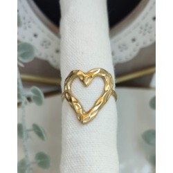 Anillo ajustable de corazon