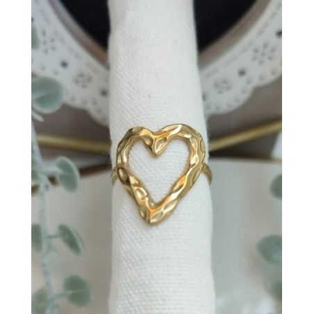 Anillo ajustable de corazon
