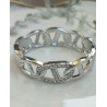 Brazalete plateado con circonia