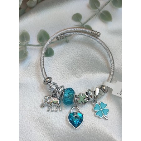 Brazalete con charms azul