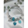 Brazalete con charms azul