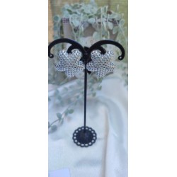 Pendientes trebol plateados