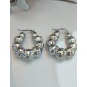 Pendientes circulo plateados