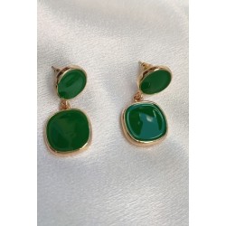 Pendientes piedra natural verde