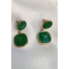 Pendientes piedra natural verde