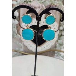Pendientes piedra natural turquesa