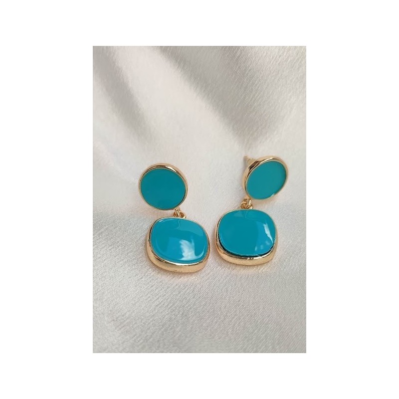 Pendientes piedra natural turquesa