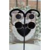 Pendientes piedra natural negro