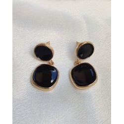 Pendientes piedra natural negro