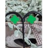 Pendientes trebol verde
