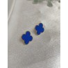 Pendientes trébol azul