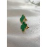 Pendientes trebol verde