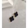 Pendientes trebol negro