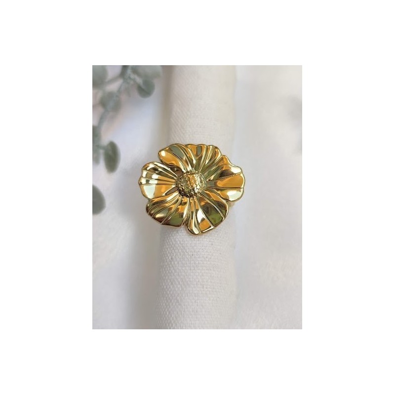Anillo flor ajustable