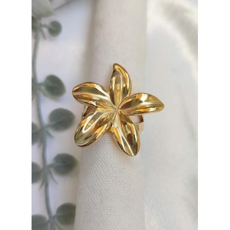 Anillo ajustable flor estrellada