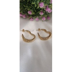 Pendientes medio corazon