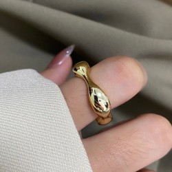 Anillo retro dorado ajustable